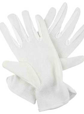汉盾 HD-GP5509 纯棉30g 点塑防滑白色礼仪手套10付/打