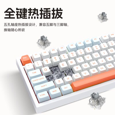 现货VGN N75客制化机械键盘gasket结构75%配列全键热插拔