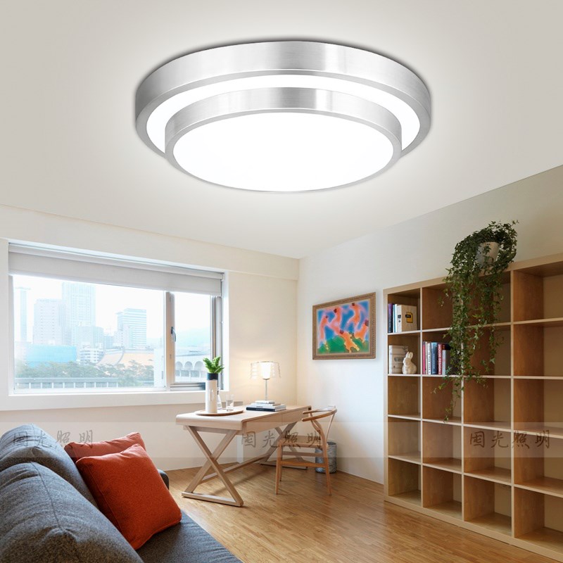 圆形LED吸顶灯单层双层铝材卧室灯厨卫阳台灯过道灯客厅灯DXY170