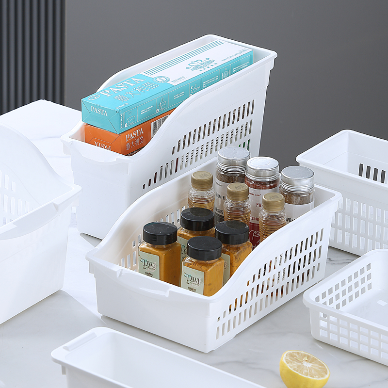 日式厨房收纳盒下水槽神器置物架带滑轮桌面冰箱杂物多功能收纳筐