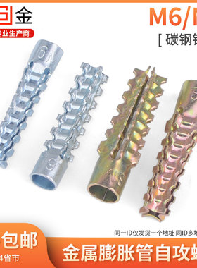 铁膨胀管膨胀螺丝膨胀铁塞胀塞加强型轻型金属膨胀管轻质砖内膨胀