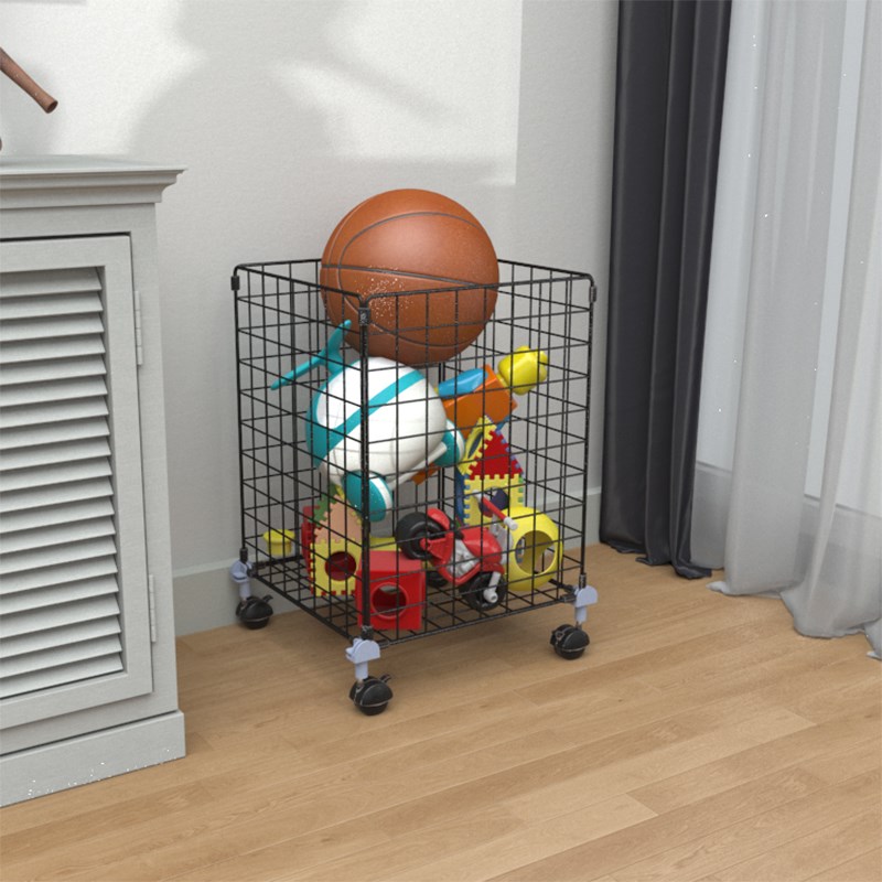 家用大容量儿童玩具收纳筐架幼儿园宝宝毛绒娃娃玩偶公仔置物篮子