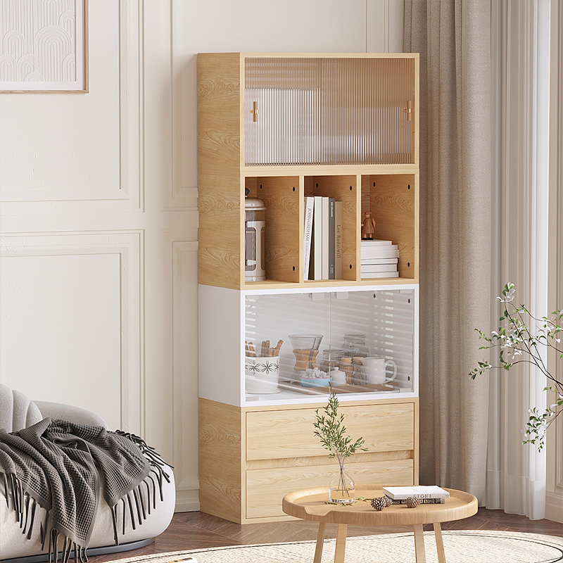 积木收纳柜自由组合玩具置物柜亚克力手办展示柜落地客厅储物柜