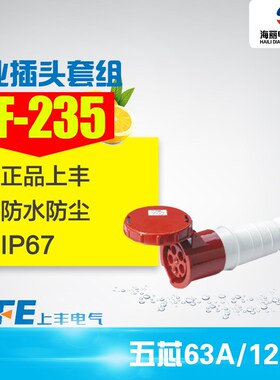 工业插头插座SF-235 /245工业插座 5芯63A 125A防水明装插座