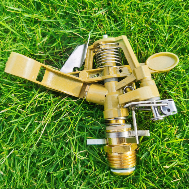 草坪园林旋转360度自动浇花灌溉降温除尘六分锌合金可控摇臂喷头