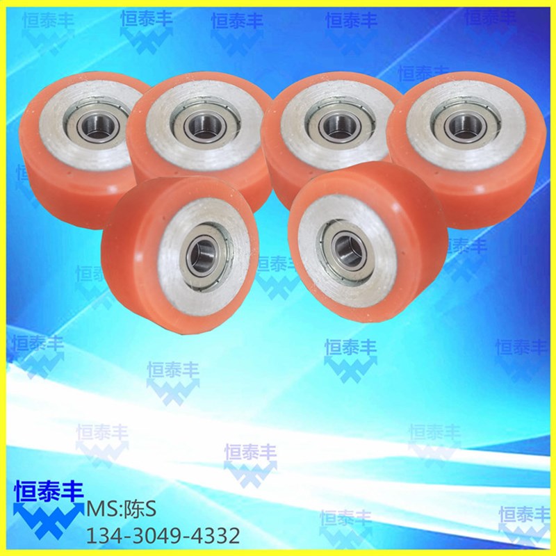 原装台湾 自动送料机防震轮 技道 油膜 减震胶轮 辊聚氨酯胶轮