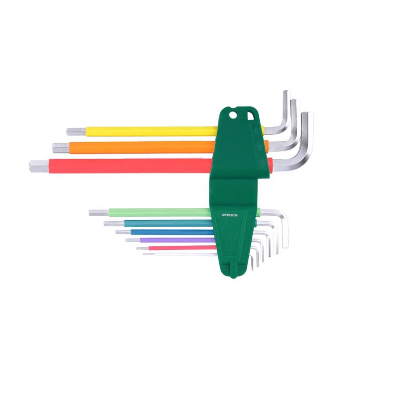 彩虹系列9件特长内六角扳手组套09103CH