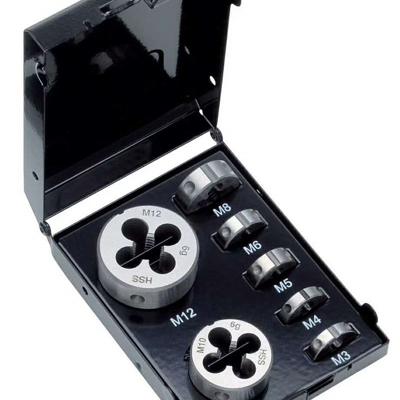 进口Volkel 德国沃克伯爵49521圆板牙套装德标M3-4-5-6-8-10-12