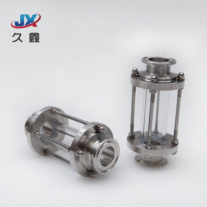 不锈钢视镜304卫生级卡箍式直通玻璃管道视盅快接头卡盘视镜