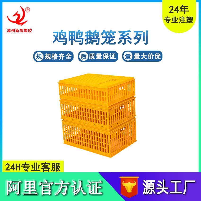 塑料鸡笼鸭笼运输笼家禽周转箱筐可折叠养殖场周转筐塑料周转