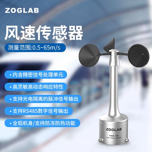ZOGLAB佐格WSS100风速传感器 RS485光电隔离脉冲输出信号
