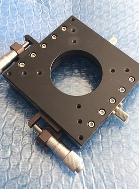 XY轴超薄钢中空光学微调平台LY60-LB手动位移滑台工作台RPGT100