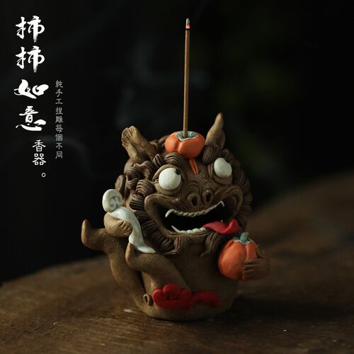 事事如意纯手工貔貅茶宠香插桌面摆件创意摆设生日送礼办公室客厅