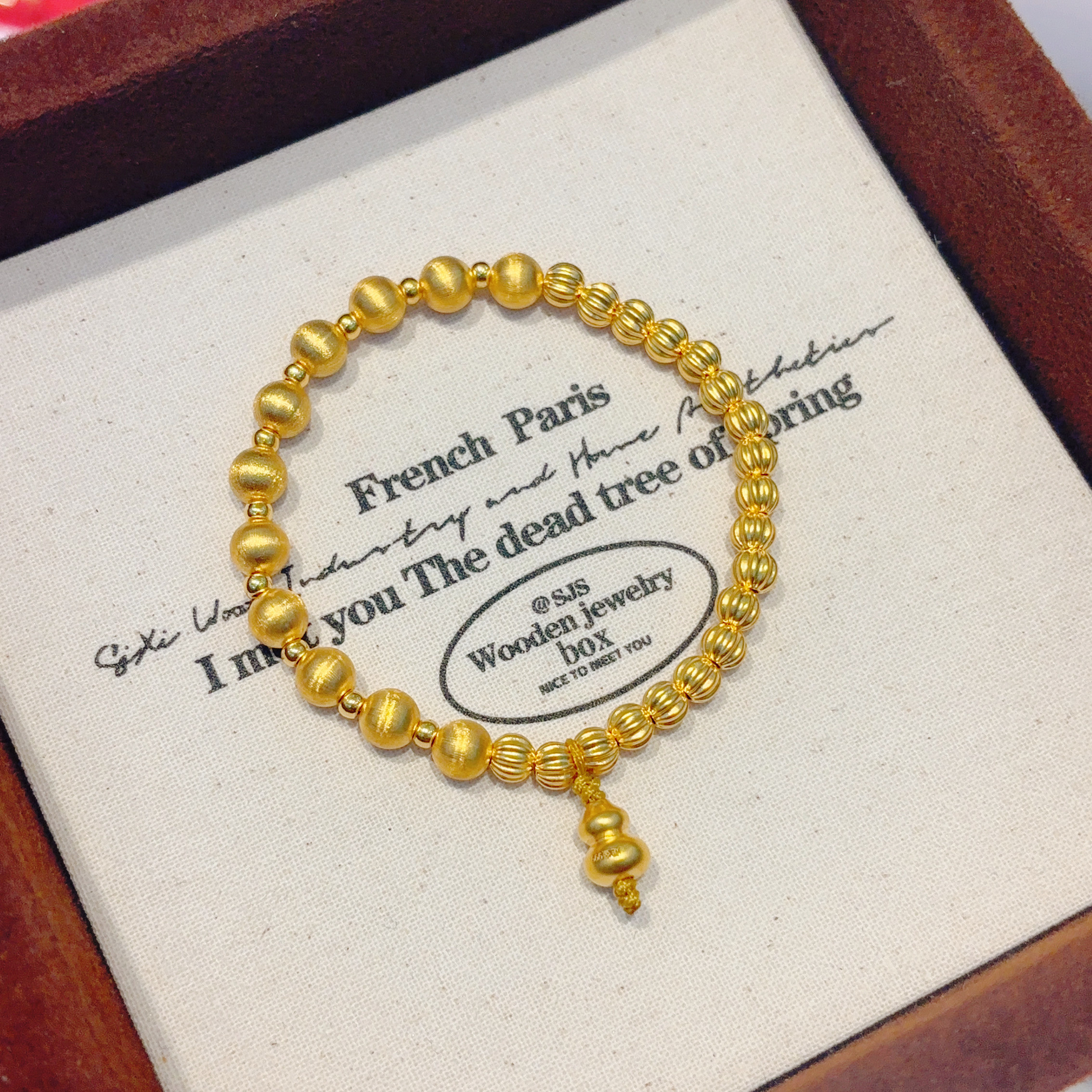 希曼汀黄金南瓜珠手链足金999猫眼拉丝转运珠手串手链礼物送女友,黄金,小克重定价黄金手链,淘宝优惠券,粉丝福利购,淘宝优惠卷