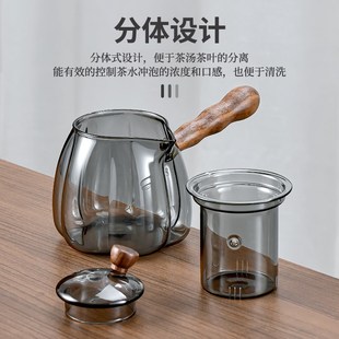 烟灰透明玻璃茶杯套装 简约泡茶茶壶喝 家用2024新款 功夫茶具P日式