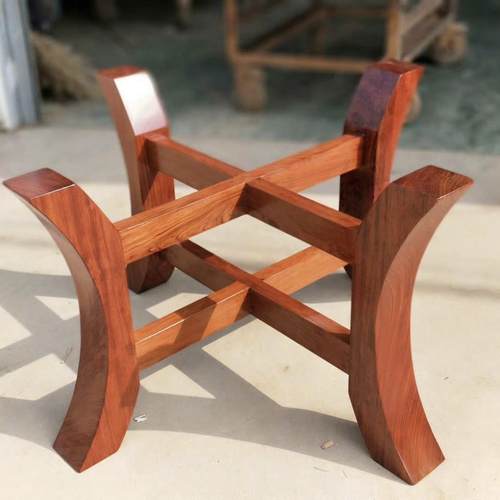 实木桌腿大巴花原木桌脚红木桌子腿轻奢桌脚定制高档圆桌大板支架