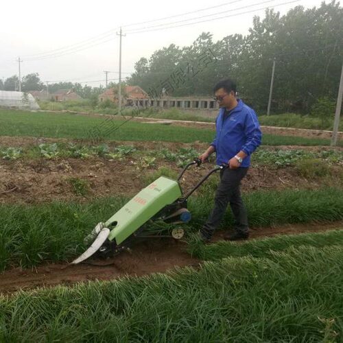 手扶式小型韭菜收割机电动韭菜放倒设备自动农用韭菜收获工具