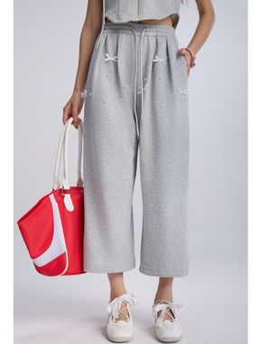 CO&SHENG重生150cm小个子女夏季休闲裤直筒高腰时尚酷帅百搭运动