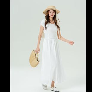 白羽/co&sheng重生150cm小个子夏季少女感连衣裙收腰显瘦