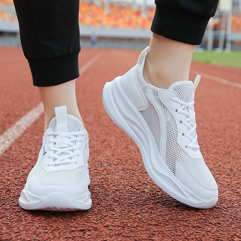 夏季男鞋镂空单网面n跑步鞋透气防臭薄款小白鞋男士网鞋轻便运动