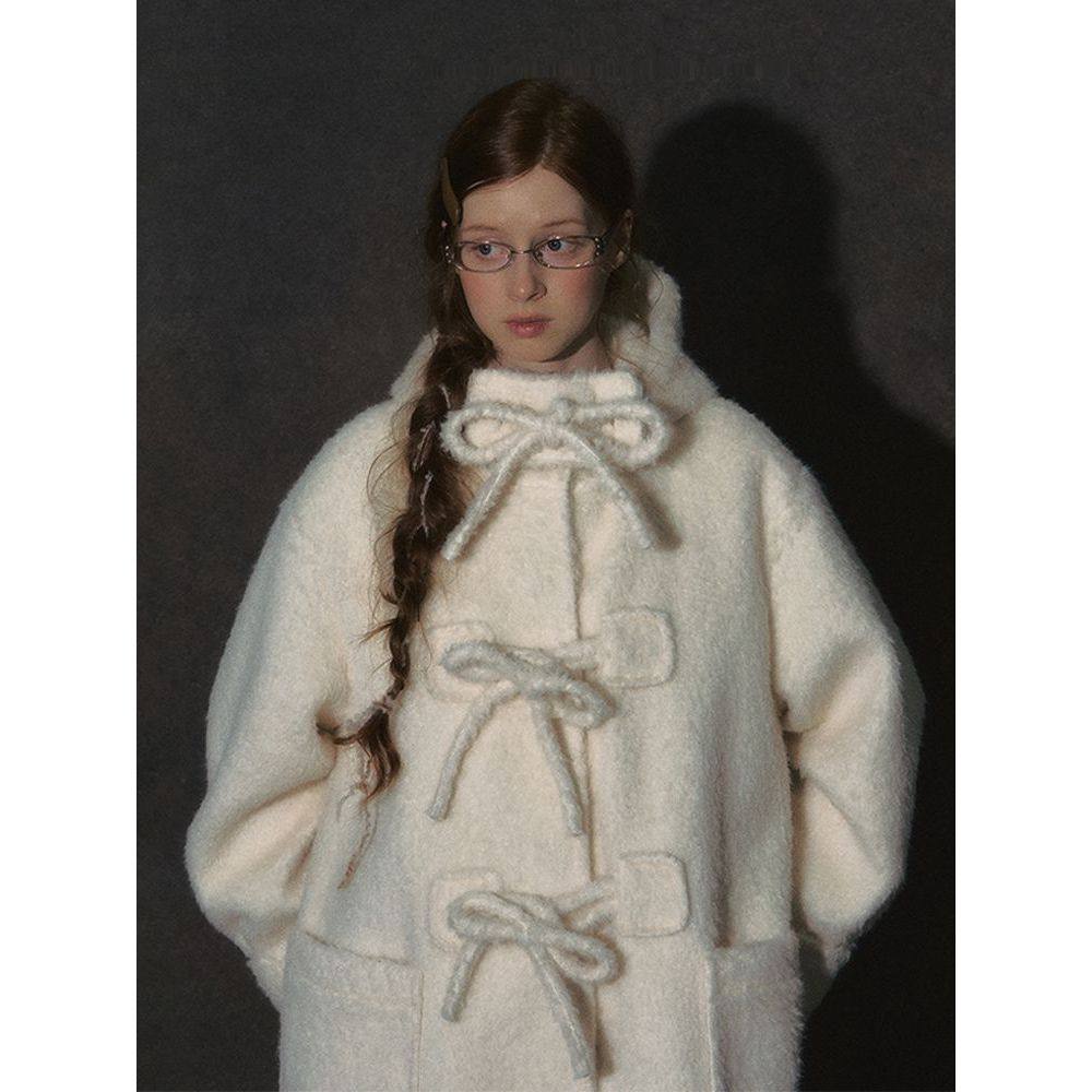 月光环绕 2025毛呢加厚中长款高级秋冬新款气质小个子呢子大衣