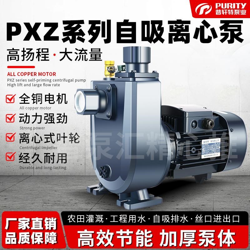 普轩特自吸增压泵泵卧式离心泵大流量高扬程220V工业抽水380V水泵