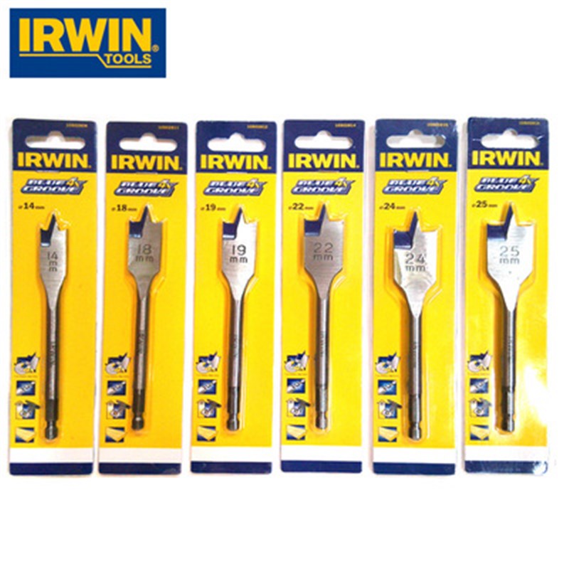 美国IRWIN欧文 Blue Groove 4倍速木工扁钻 木工钻 打孔钻 扩孔钻