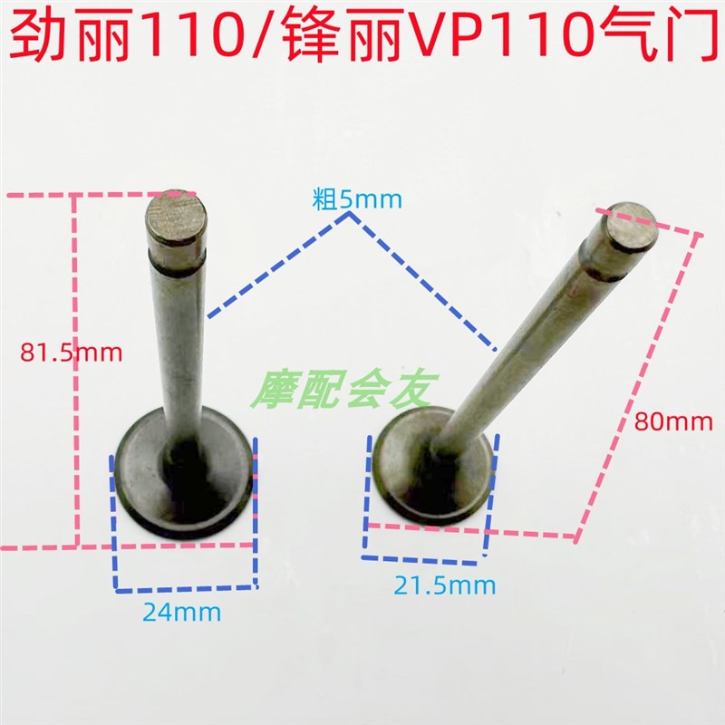 光阳劲丽GP110 锋丽VP110 常光CK100T-6A CK110T-A-D-E 进排气门