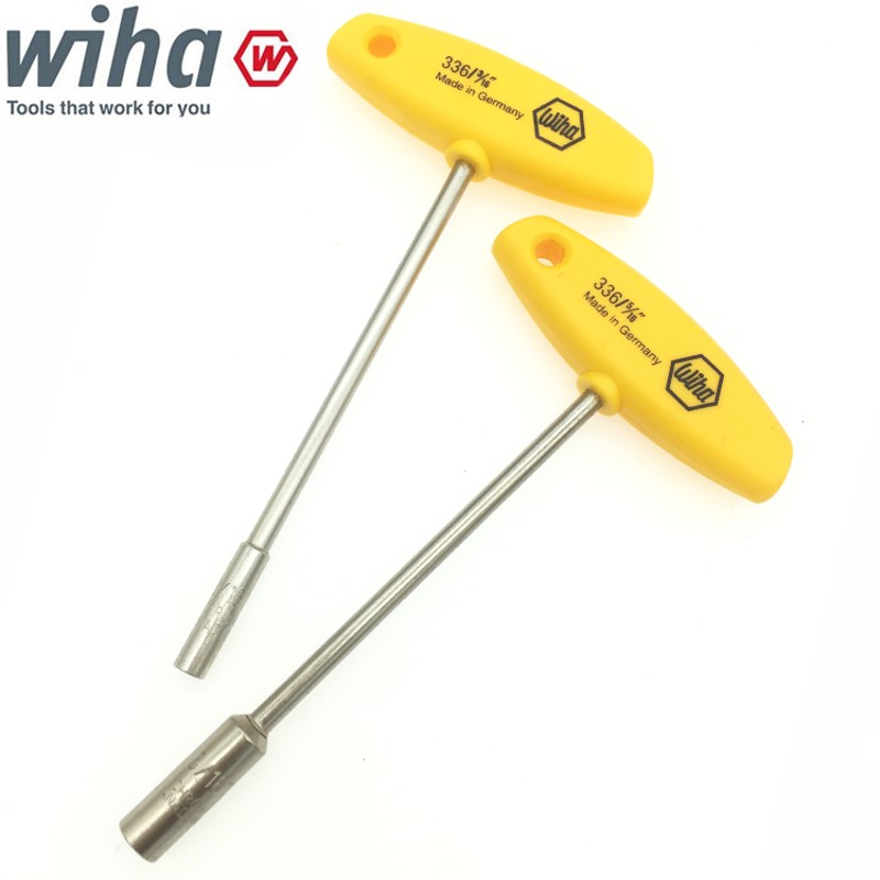 新品德国WIHA威汉T型套筒扳手英制T柄外六角螺母3/16 3/8 9 12mm