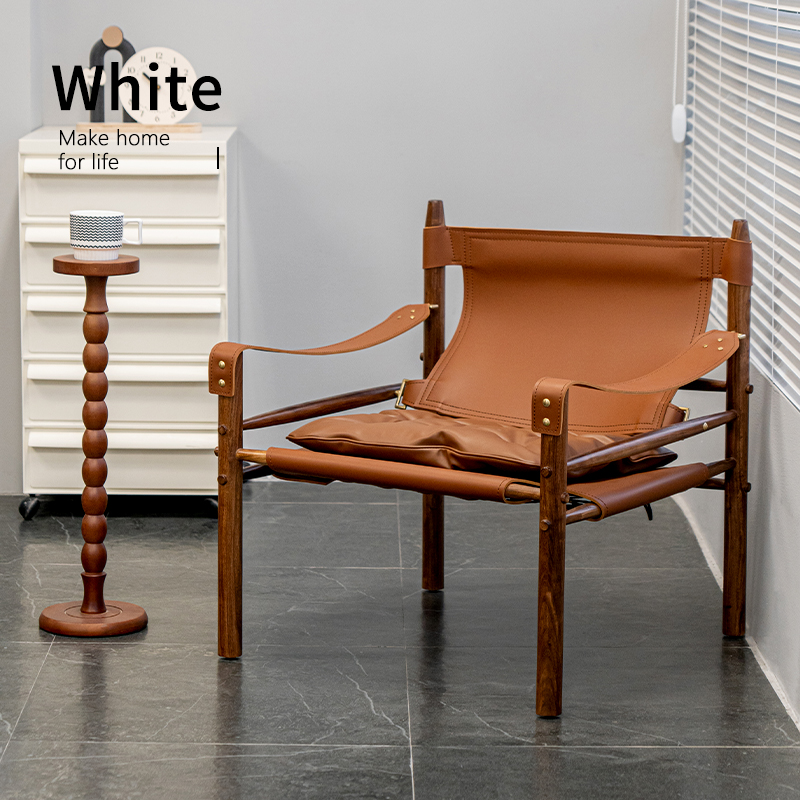 关于白轻奢家用沙发椅小户型复古单人靠背椅简约阳台休闲实木椅子