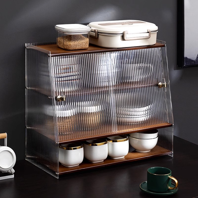 桌面餐边柜厨房储物柜子台面碗柜置物架收纳橱柜茶水边柜家用茶具