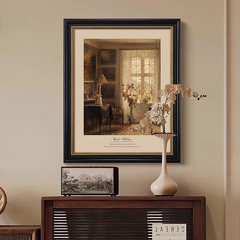 现代简约客厅装饰画沙发背景墙挂画高级感L餐厅壁画卧室床头柜壁