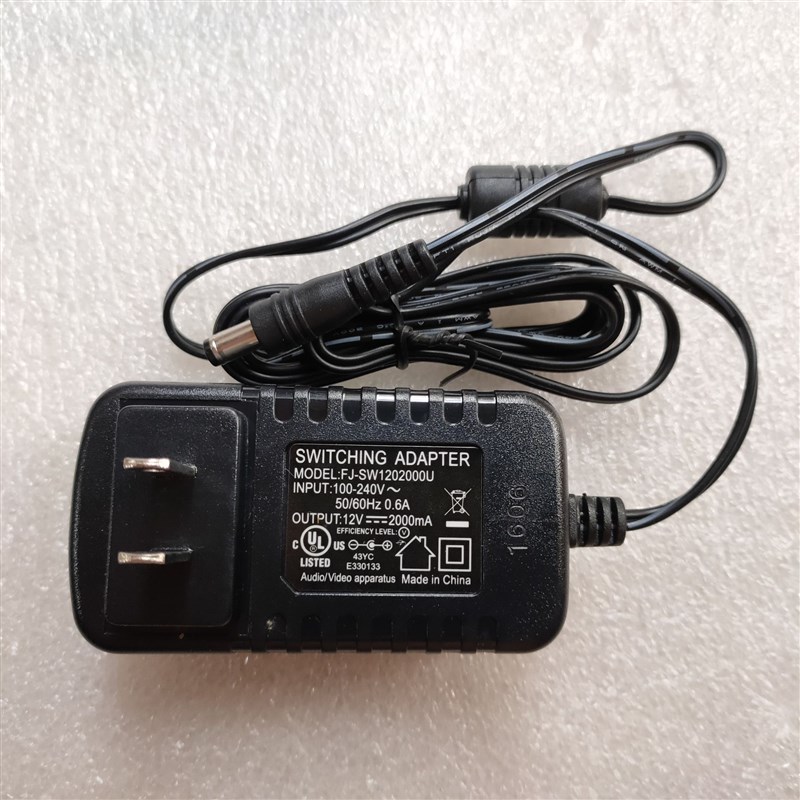 福佳12V2000mA电子琴 考勤机 监控电源适配器FJ-SW1202000U 12V2A