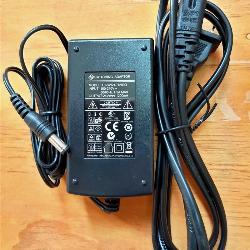 福佳24V1.2A直流电风扇落地扇配件电源适配器变压器插头5.5*2.1MM