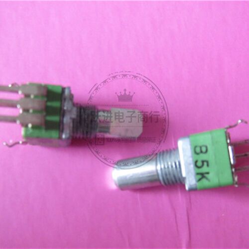 ALPHA进口台湾09型立式精密B5K双联带中点音量电位器半柄长15MM