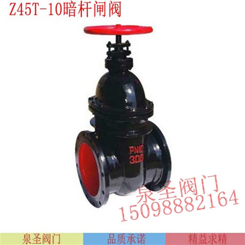 Z45T-10/16 铸铁暗杆法兰闸阀 DN50 80 100 150 200 300