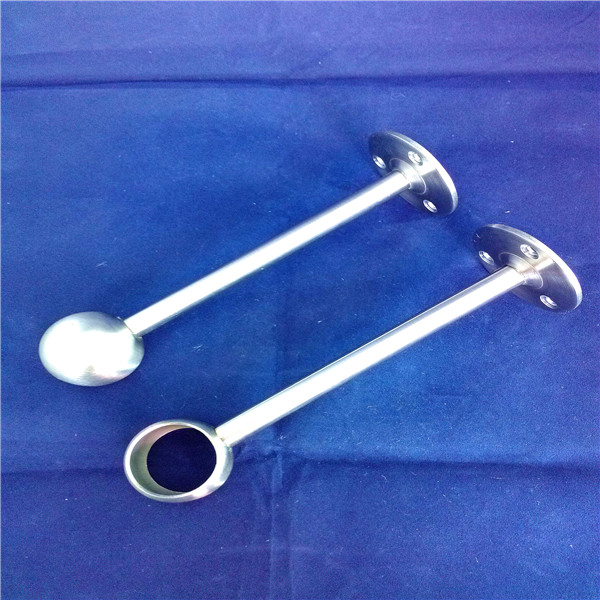 实心25mm固定式晾衣架吊杆不锈钢晒衣架底座晾衣顶座阳台吊环打孔