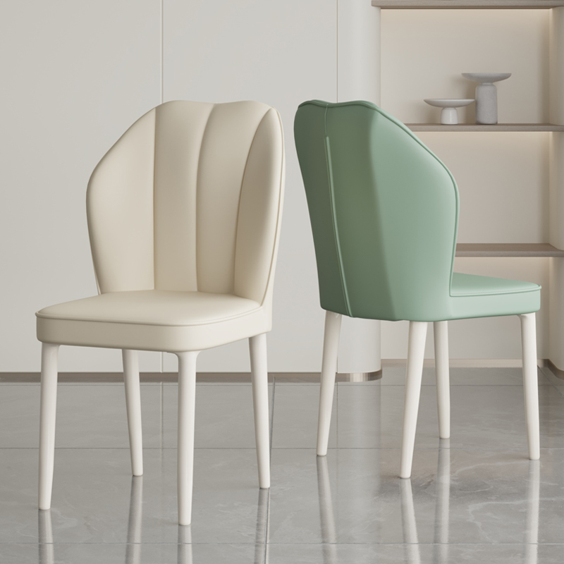 奶油风餐椅简约现代餐桌椅餐厅软包椅子靠背家用咖啡休闲酒店凳子