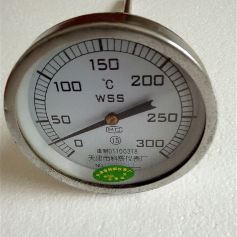 不锈钢双金属温度计WSS-401型 表盘式温度计 0-150度 0~300度
