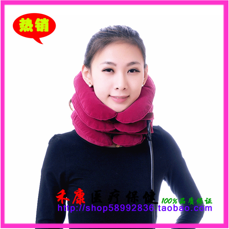 家用充气护颈椎牵引器 保护套护脖子按摩器 颈部矫正器固定器颈托