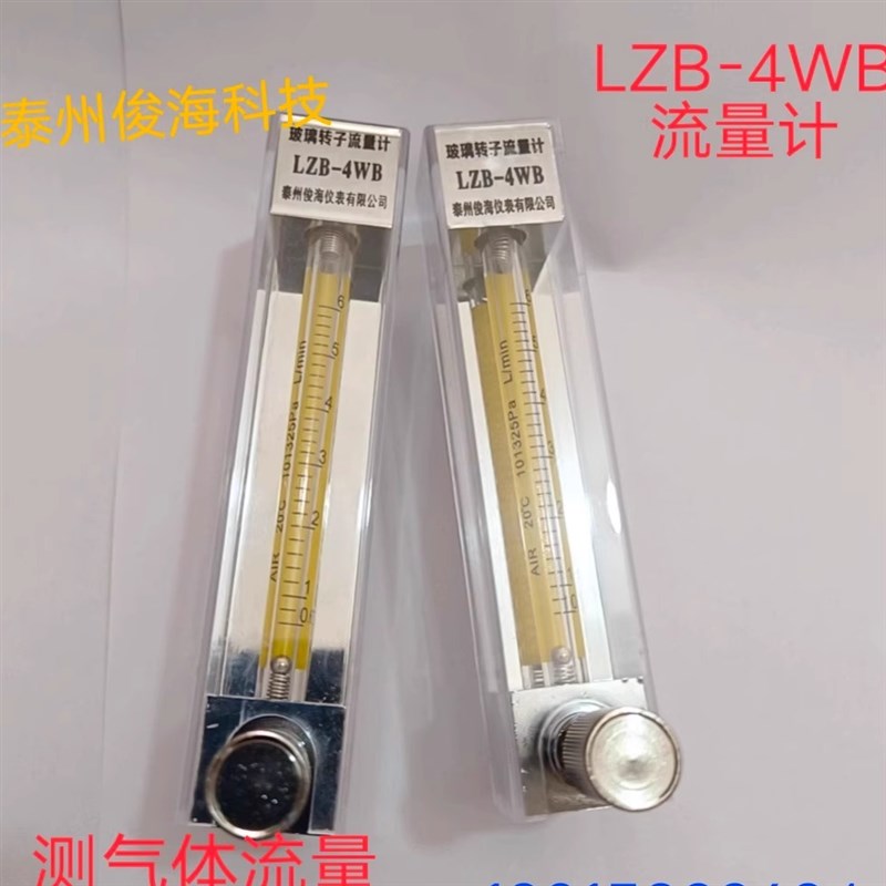 LZB-3WB泰州俊海仪表水气体玻璃转子流量计6-60Ml-4-40ML/min