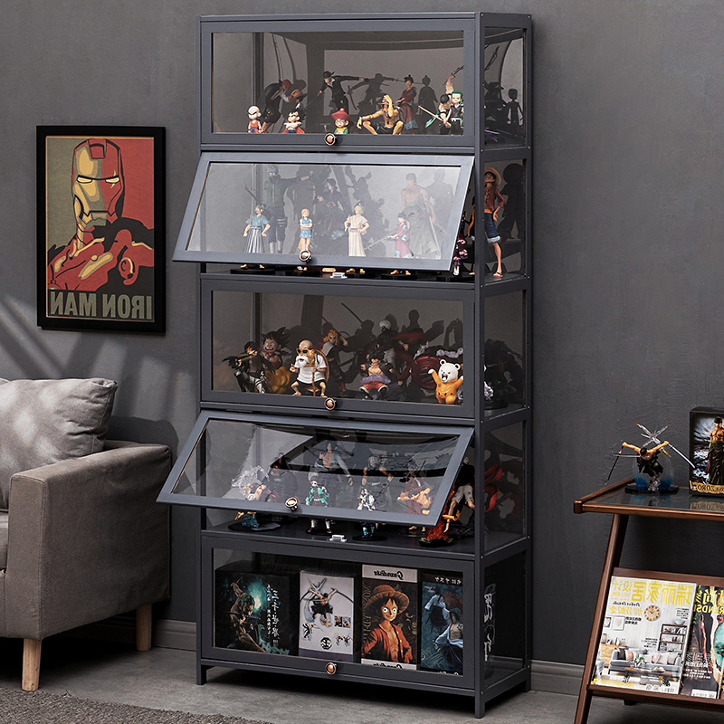 手办展示盒盲盒收纳展示架泡泡玛特积木置物架亚克力展示柜子