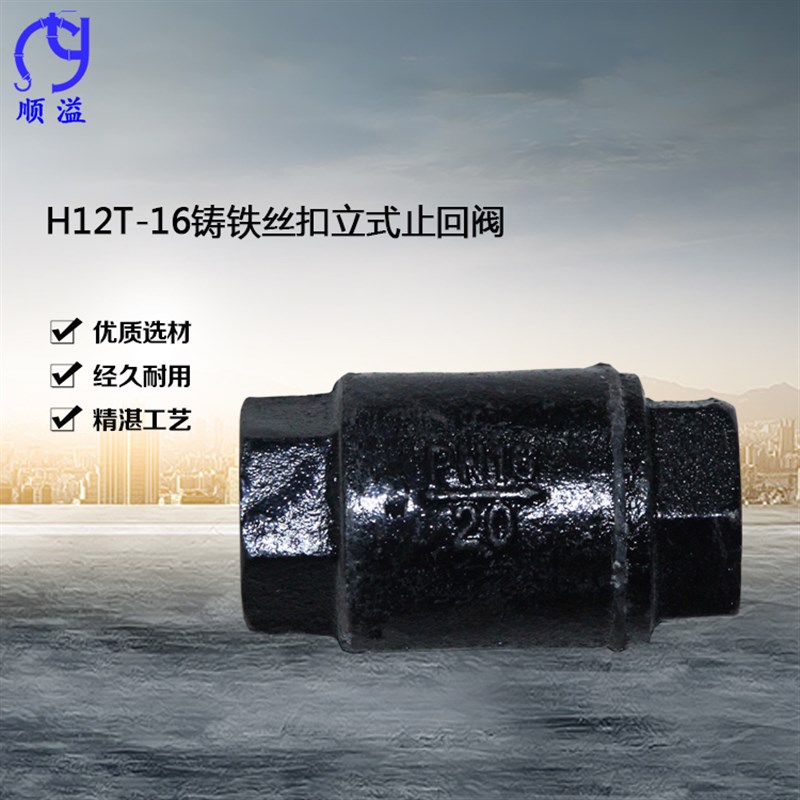 H12T-16丝扣立式止回阀内螺纹单向逆止阀DN25 20 40 50