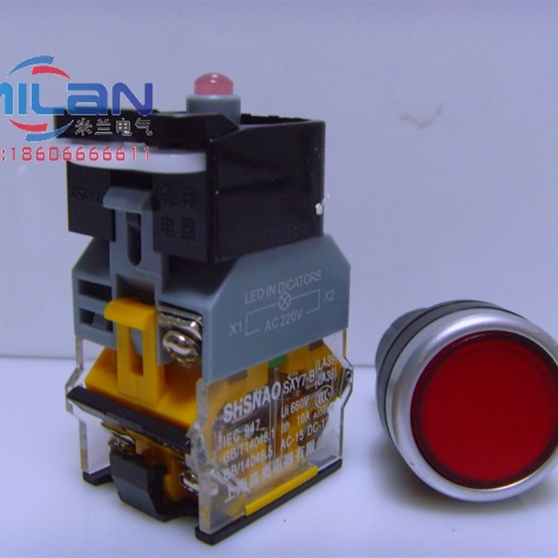 森奥 SAY7-B LA39-11DS LA38-11DT LED灯 自锁 按钮开关 平头按钮