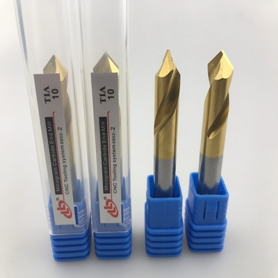 特莱隆 镀钛定心钻 整体合金定点钻头 涂层钨钢定心钻3-10*90度