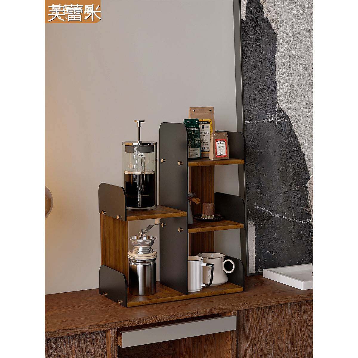 芙蕾米桌面水杯置物架玻璃杯水杯马克杯收纳架吧台水吧轻奢高级感餐边柜床笠拉车