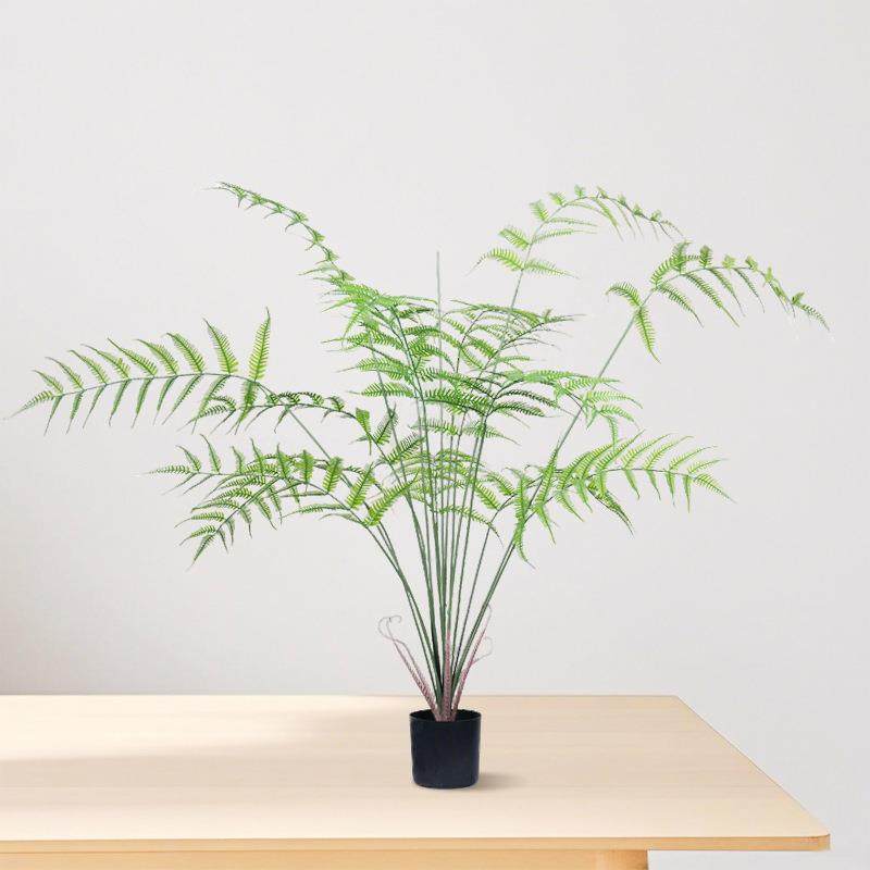 厂家直销小型仿真绿植蕨叶盆栽假植物小盆景室内橱窗造景装饰