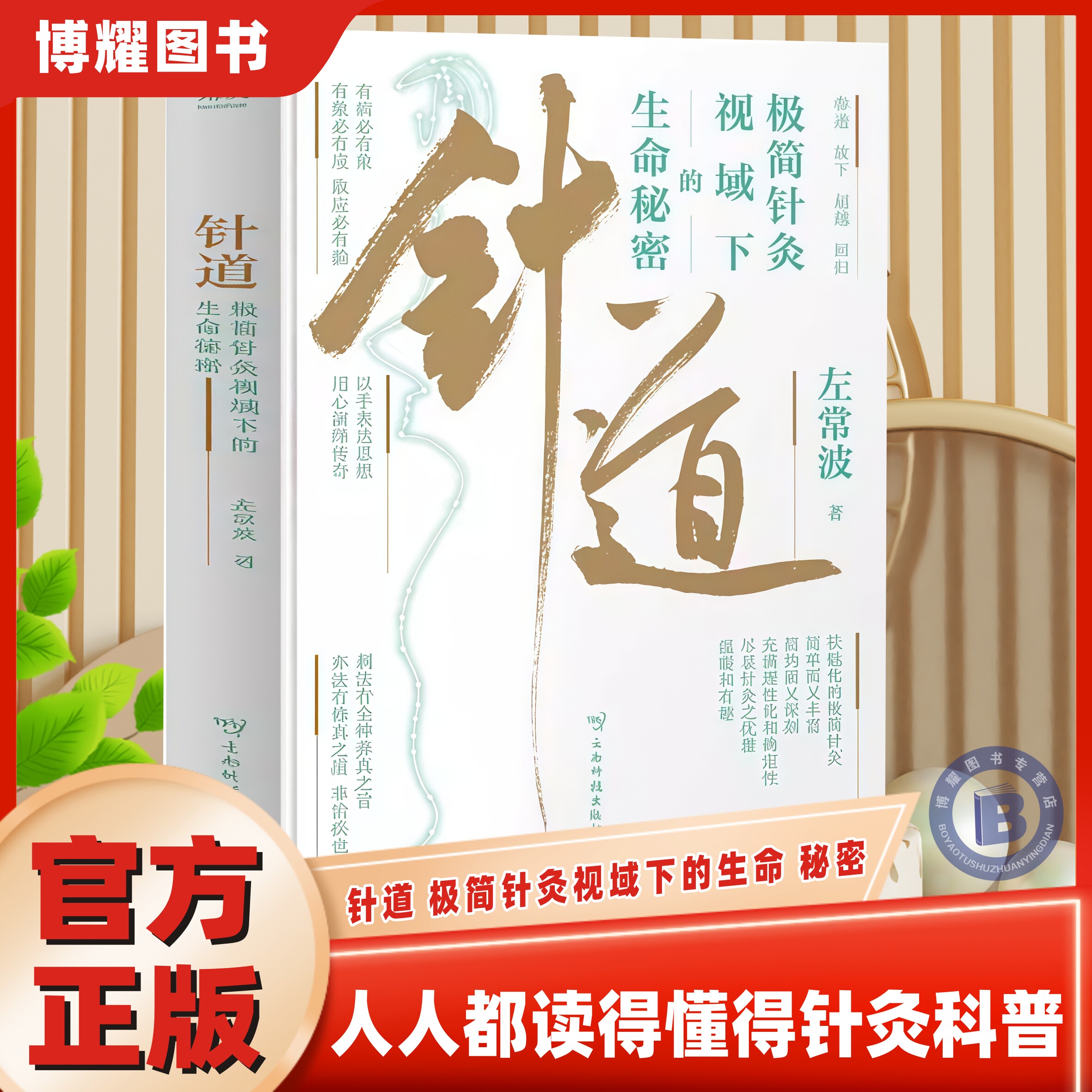 【官方正版】针道:极简针灸视域下的生命秘密 徐文兵推荐 人人都读得懂的针灸科普 左常波 著 关于针灸的通俗读物 身心健康的生命