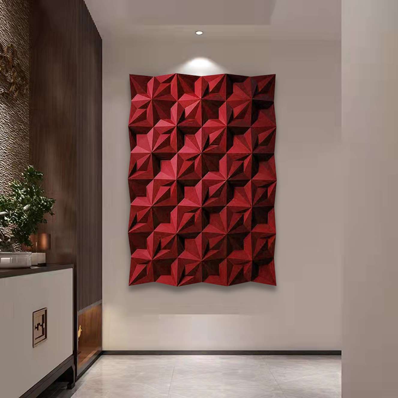 客厅简约3D立体浮雕装饰画玄关轻奢抽象无框画酒店样板房克莱因蓝图片