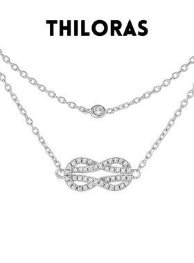THILORAS/蒂洛拉8字双层马蹄口项链女同款锁骨链嘻哈满钻TL80024